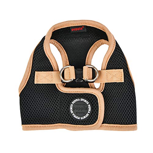 Puppia Junior - Hundegeschirr für kleine Hunde - leicht und super weich - Auch als Welpengeschirr verwendbar -Antizuggeschirr für Hunde, Beige, XL, PAMA-AC978 4 Puppia Soft Harness II - Weiches Westengeschirr für kleine und mittelgroße Hunde - sehr komfortabel und leicht anzuziehen, Schwarz, PUHB1770BKM