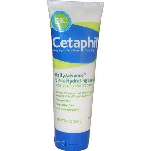 Cetaphil DailyAdvance Loción Ultra Hidratante para Piel SecaSensible, 8 oz (Paquete de 4)
