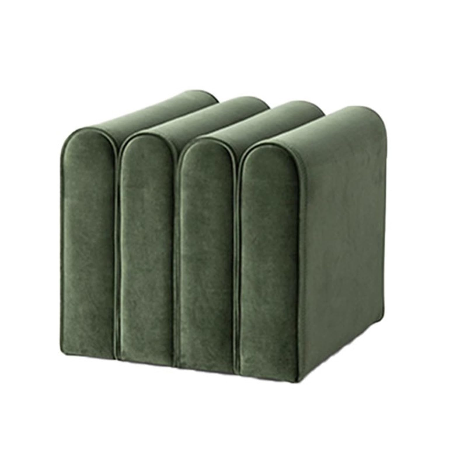Armoire à chaussures et banc de séjour en velours vert sapin