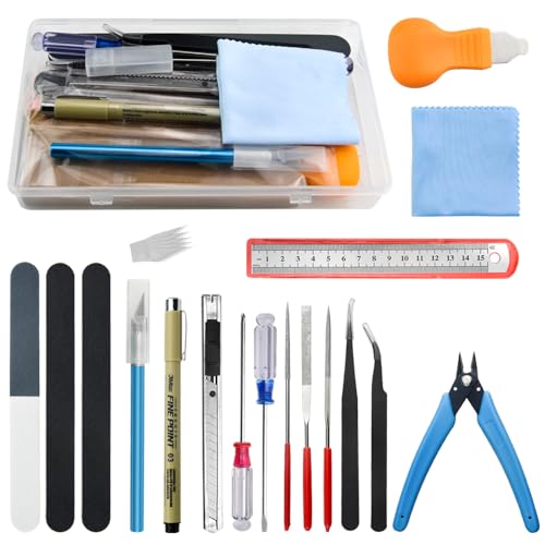 BGTXINGI18pcs modèle outils de base Craft set Gundam Model Tool Kit amateur Model assembler réparation de bâtiment et fixation bricolage Craft Kit