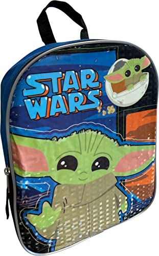Fast Forward Mini mochila Star Wars The Mandalorian Baby Yoda de 28 cm (azul-preta), Preto, azul, Small, Moderno