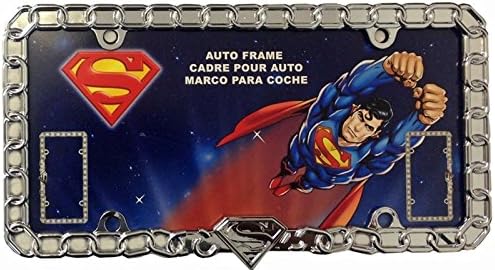Superman Unchained Chrome License Plate Frame