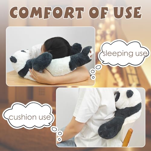 Image of Tickles Panda Soft Stuffed Plush Animal Pillow Toy for Kids Boys & Girls Birthday Gifts (Size: 55 cm Color: Black & White)