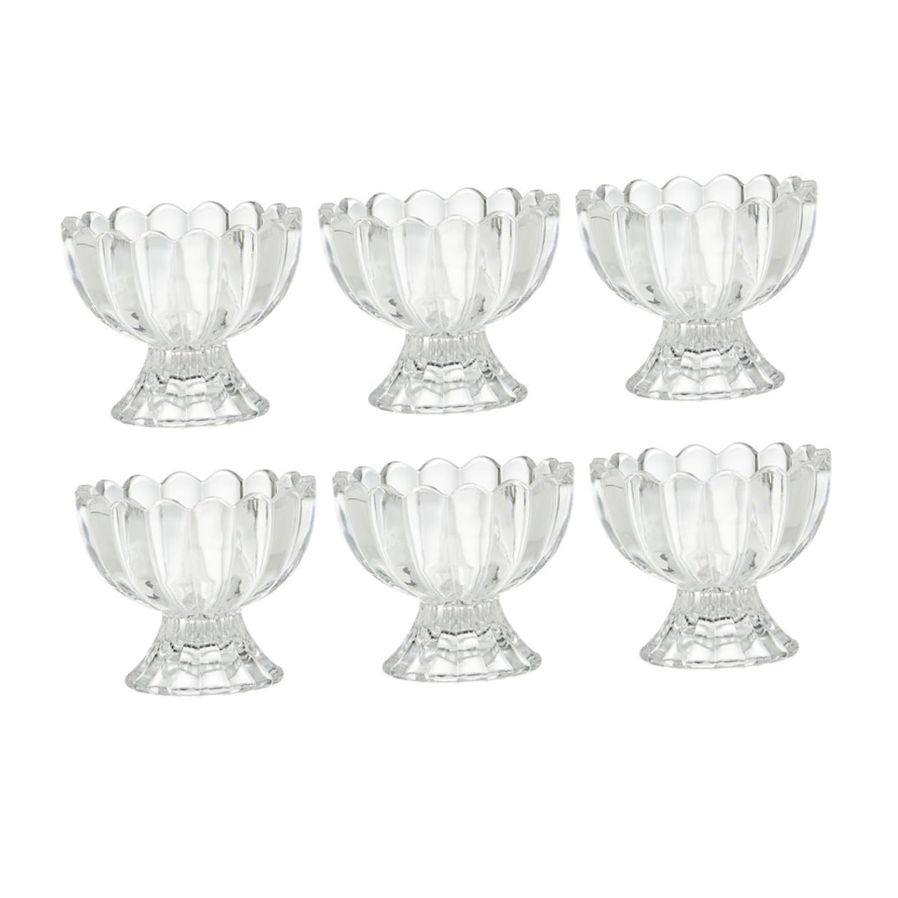 TOYANDONA 6 Vasos y Fáciles de Limpiar para Postres de Vidrio Transparentes de 100 Ml Reutilizables Perfectos para Helado y Pudín en Casa
