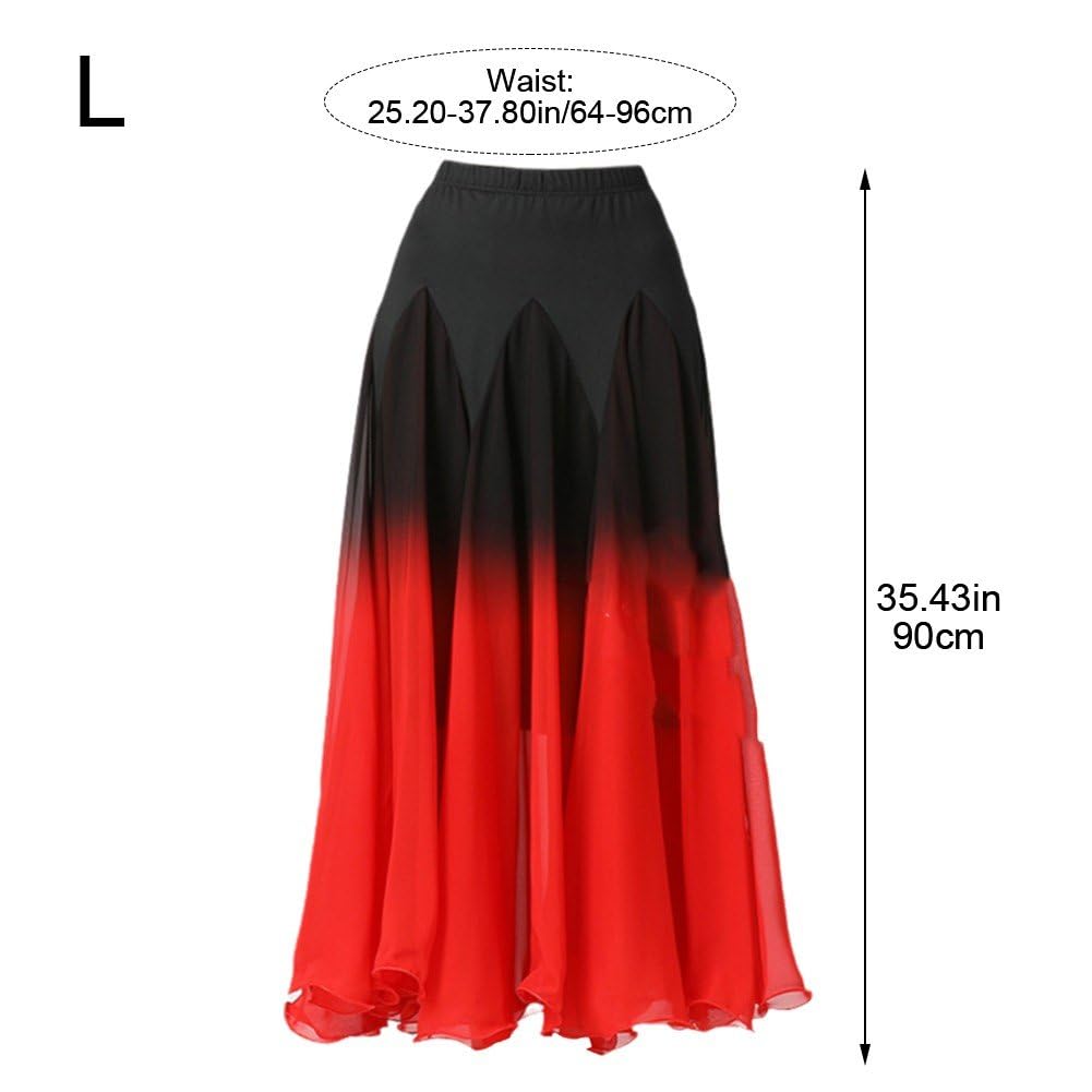 Gonna Ballo Flamenco Gonna Altalena Sfumata Costumi di Danza del Ventre Gonne Messicane Folcloristiche Spagnole Costume di Danza del Ventre