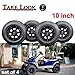 TakeLook Golf Cart Wheel Covers 10 Inch, Improved 7 Spoke Hub Caps for Club Car/E-Z-GO/Yamaha/Star Car/Excar/Icon and Other Most Models Golf Cart, Matte Black, ABS Material