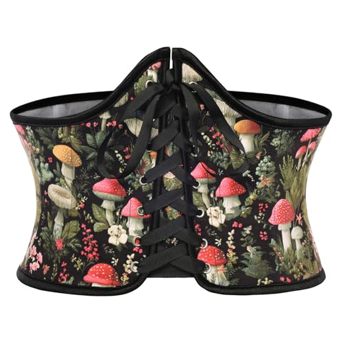 Image of Scarlet Darkness Corset Belt for Women Renaissance Lace up Corset Floral Wide Waist Belts