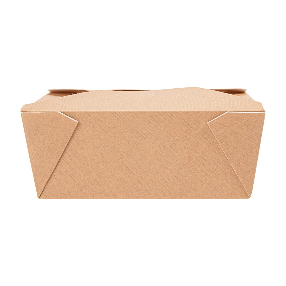 300 unità - Scatole americane microonde 'Thepack' 1350 ml 220 + 12Pp G/M2 15,2X12,1X6,5 cm naturale cartone ondulato Nano-Micro