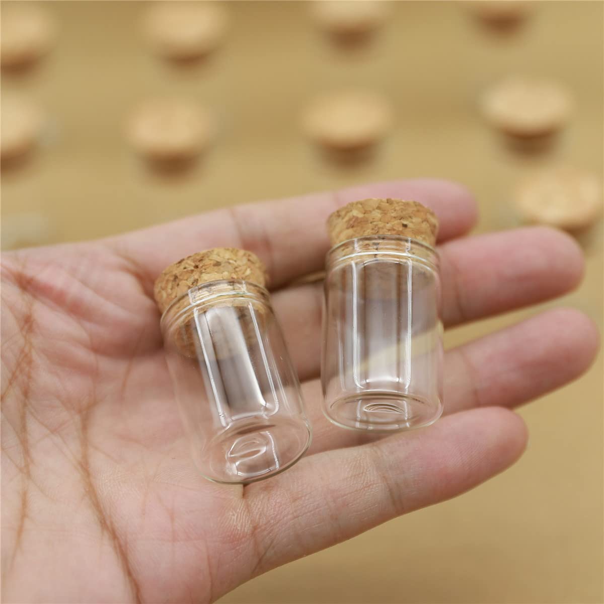 probówki z przezroczystego szkła, Probówki szklane Z Korkami, 50szt, 5ml 22x30mm
