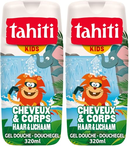 TAHITI - Gel Douche Tahiti Enfant - Fruits Exotiques - Cheveux et Corps - PH Neutre - Ne Pique Pas...