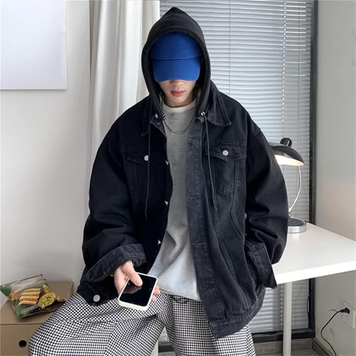 Chaqueta de mezclilla para hombre con capucha miniatura 2