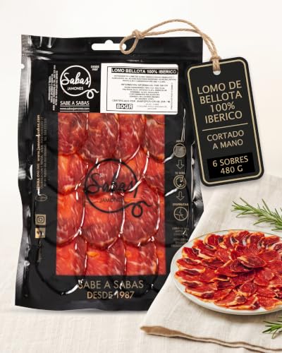 Lomo Iberico Bellota 100% Cortado a Mano Loncheado Jabugo 6 Sobres 480 g