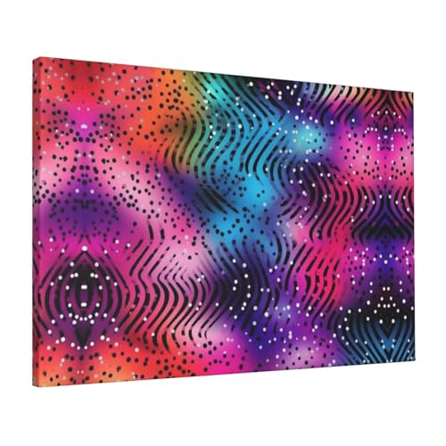 Toile murale décorative motif clignotant coloré sans cadre salon 40x60 cm