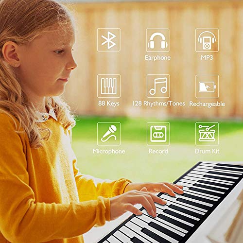 HMTOHL Clavier Portable Piano Roll Up 88 Touches Clavier Électronique Flexible Silicone - Les Beatles, Paul McCartney, John Lennon, RIngo Starr, George Harrison HMTOHL Clavier Portable Piano Roll Up 88 Touches Clavier Électronique Flexible Silicone – Image 7