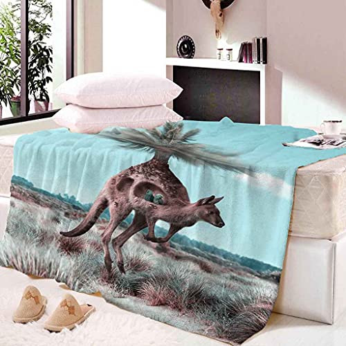 Couverture Flanelle Microfibre Haute Densité Impression 3D Durable - 3