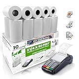 PM Company Thermal Paper Receipt Rolls – BPA-Free Receipt Paper for Credit Card Machines – Fits All Standard Terminals (Size: 2 1/4