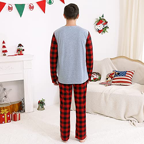 Kerst Bijpassende Familie Pyjama Set Elk Rode Grid Broek Nachtkleding Set Voor Womens Mannen Kid Baby Pet Xmas Vakantie Nachtkleding Kleding Outfits - Afbeelding 4