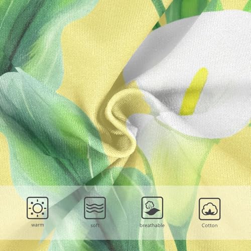 Calla Lilies Green Leaves Yellow Toddler Girls Underwear 2t Cotton Panties for Girl Flower Briefs Undies Kids3