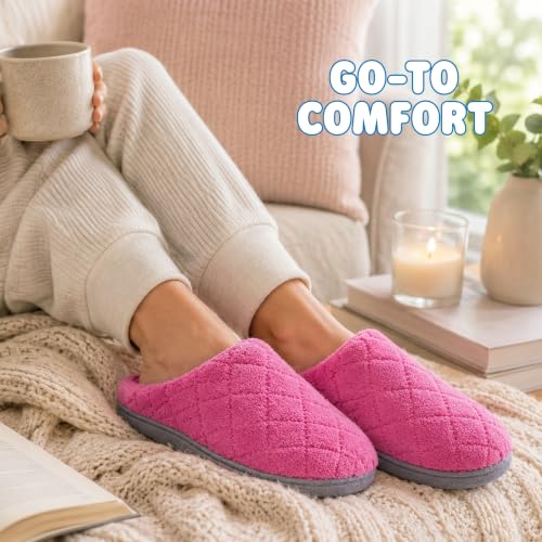 Image of Leslie Terry Clog House Shoes with Memory Foam, Indoor Slippers with Wide Widths