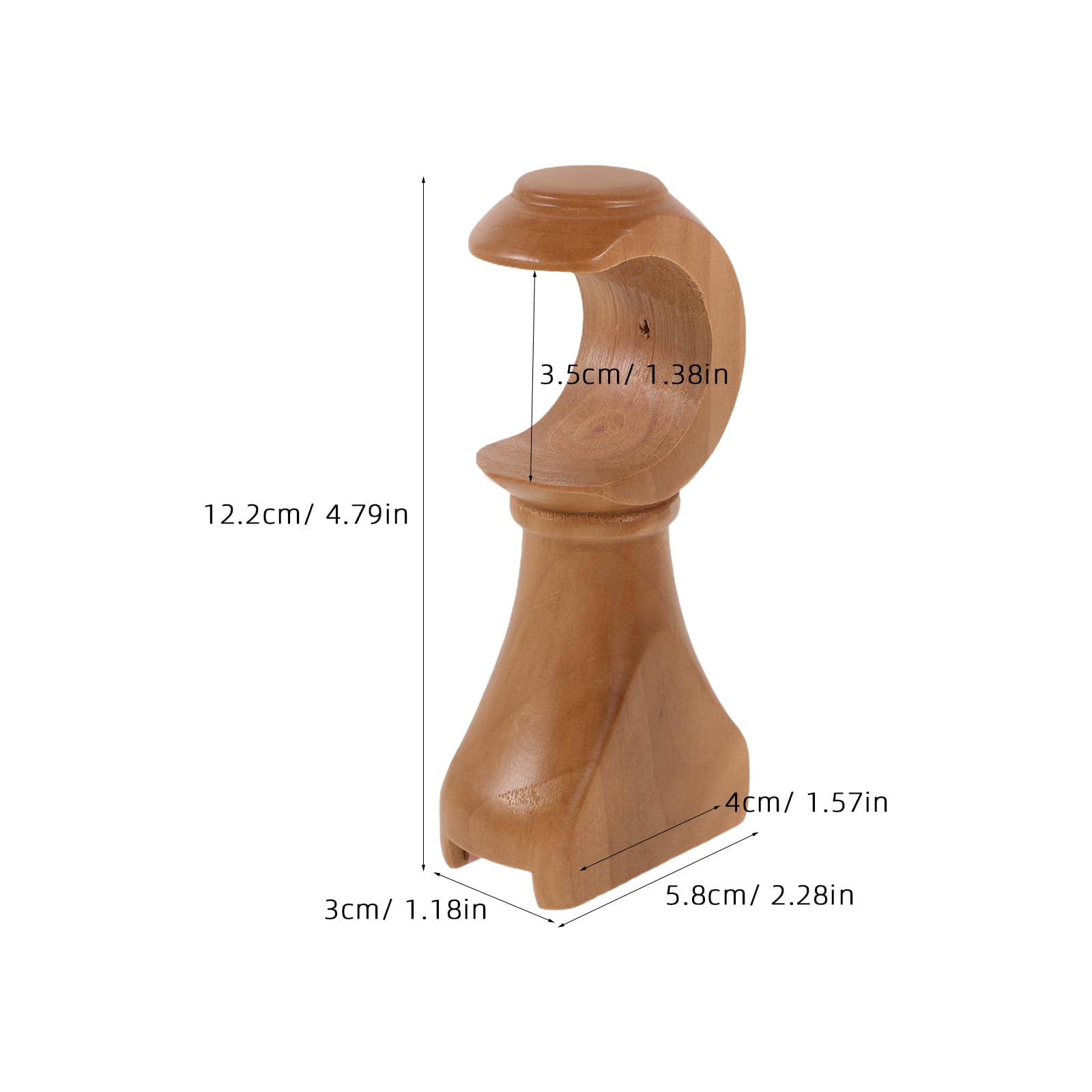 2 supporti per bastone per tende, in legno, 35 mm, montaggio a parete e a soffitto, per camera da letto, stabile, per soggiorno e studio