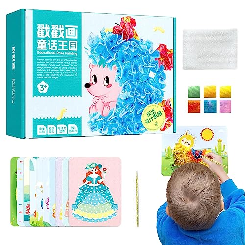 LONVEAR-Fabric-Art-Frenzy-Poke-Art-DIY-Toys-Kids-DIY-Poking-and-Painting-Material-Package-Craft-Kit-Kids-Arts-Crafts-Kit-Paper-Craft-Kit-for-Girls-Age-3-8-No-Sewing-A LONVEAR-Fabric-Art-Frenzy-Poke-Art-DIY-Toys-Kids-DIY-Poking-and-Painting-Material-Package-Craft-Kit-Kids-Arts-Crafts-Kit-Paper-Craft-Kit-for-Girls-Age-3-8-No-Sewing-A