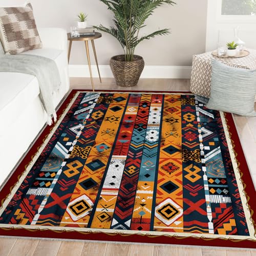 Tapis d'accent à motifs aztèques aux finitions soignées - 4