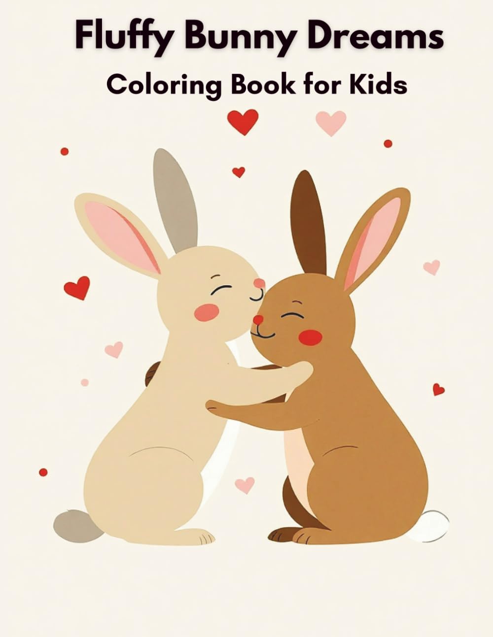 Fluffy Bunny Dreams: A Cute and Happy Bunny Rabbit Coloring Book for Toddlers and Kids