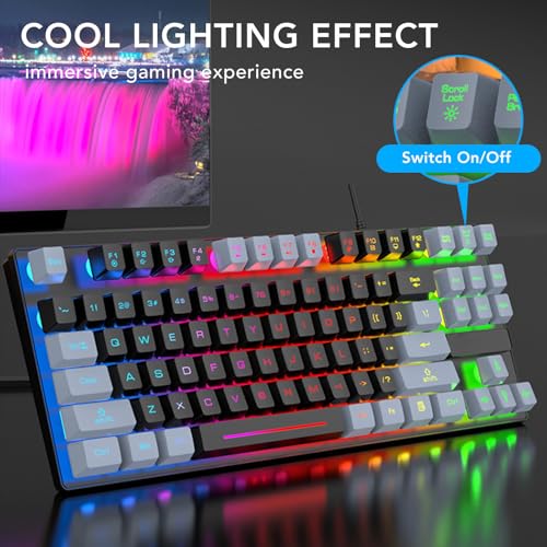 Teclado Gamer Tangxigwrazd7pq0 Cableado USB miniatura 2