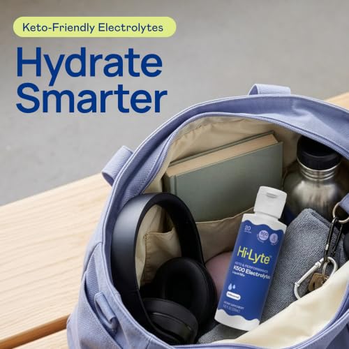 Image of Hi-Lyte K500 Electrolytes Liquid Mix, Unflavored, 20 Servings | 500mg Potassium, Zero Sugar, No Stevia, Non-GMO, Vegan, Gluten-Free, No Maltodextrin, Keto-Friendly, Blended in USA