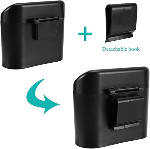 Miniatura 10 de Accmor Basurero para automóvil con tapa, mini cubo de basura portátil para automóvil, organizador de basura con un rollo de bolsa de basura,