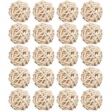 Boules de remplissage pour vases – fabriquées en bois naturel, elles servent également de diffuseurs de parfum. boules en rotin pour une diffusion du parfum, ornements en rotin