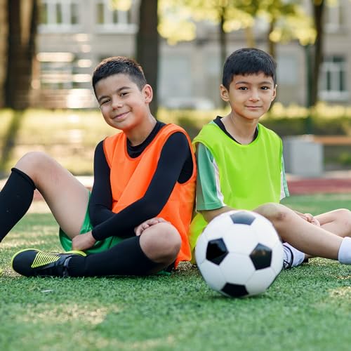 Image of Sintege 12 Pcs Soccer Pinnies Pennies Jersey Scrimmage Vest Sports Practice Jersey Mesh Basketball Vest for Youth Adult Kids