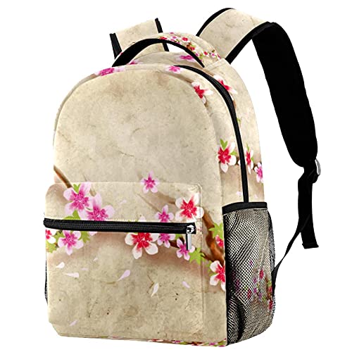 Sac à dos voyage fleurs de pêcher : fini le mal de dos sur le campus