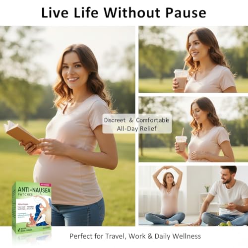 Image of Pregnancy Nausea Relief, Morning Sickness Patches | Fast Acting and Natural Gentle Stickers for Quick Comfort, 60 Counts Anti Nausea Support for Pregnant Women