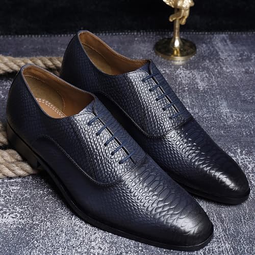 Image of LOUIS STITCH Formal Shoes for Men | Handcrafted Derby in Authentic Italian Leather | Unique Design, Lace-Up for Business (LSEUSNBU-1)