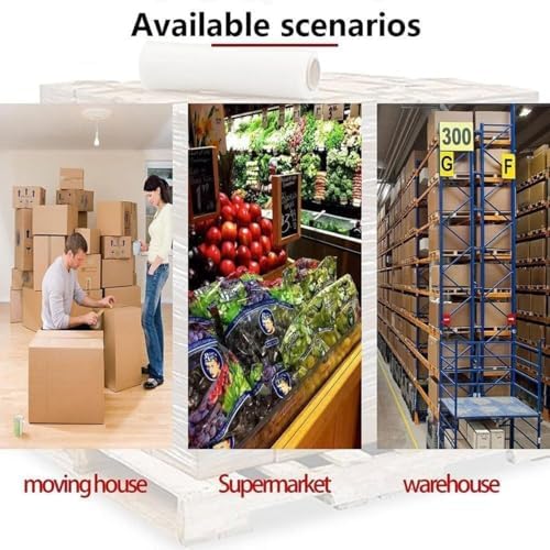 Heavy-Du Electric Stretch Film Wrapping Machine with 30/35/40cm Turntable, Industrial Stretch Film Dispenser, Bundling & Strapping Equint, 220lbs Load Capaci