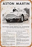 NOT Aston Martin Car Wand Dekoration Retro Metallplakat Zinn Zeichen gemalt Kunst Dekoration Plaque Warnung Cafe Garage Party Spielzimmer
