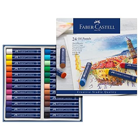 Faber-Castell 127024 - Estuche de 24 ceras pastel de aceite Cover