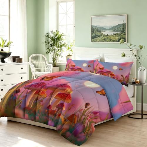 Édredon matelassé 220x240 couette imprimée 2 personnes forêt 4 saisons