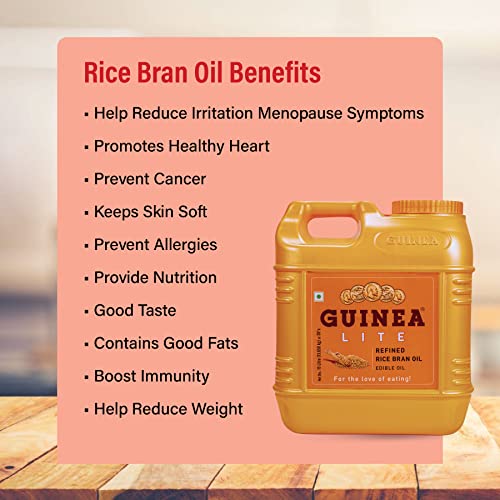 Image of Guinea Lite Refined Rice Bran Oil -15L Jar | Heart-Healthy Edible Oil | Pure & Light | Rich in Oryzanol & Antioxidants | Ideal for Cooking, Frying & Sauteing