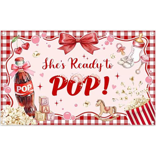 ZTHMOE 72x43inch She's Ready to Pop Photography Backdrop