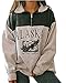 Produktbild Damen Alaska Buchstaben-Print Tierdruck Sweatshirt Langarmshirt Hip Hop Hoher Reißverschluss Pullover Tops Herbst Winter Oberteile (Grün-Tierdruck, M)