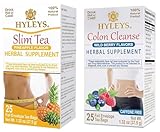 Hyleys Weight Loss Tea Herbal Supplement Pineapple & Colon Cleanse Tea Wild Berries - 25 Tea Bags (2 Pack)