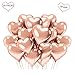 Produktbild LIZHIGE Herz Folienballon, 25 Stück Herz Helium Luftballons Herzluftballons Heliumballon Folienballon Hochzeit Folienluftballon Geeignet für Geburtstag Brautdusche Valentinstag(Rosegold-25pcs) (Gold)