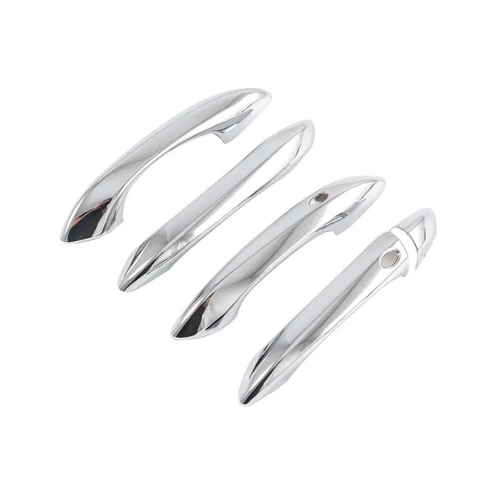 KJHOPY Carbon Fiber Chrome Exterior Door Handle Cover Scratch Guard Sticker for Hyundai for Tucson NX4 2021 2022 2023(Style 2)