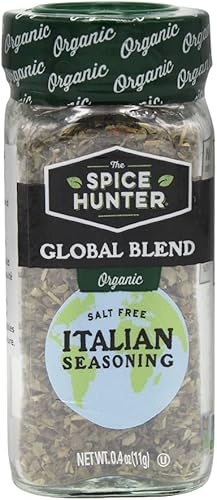 The Spice Hunter - Condimento italiano, orgánico, tarros de 0.4 onzas (paquete de 6)
