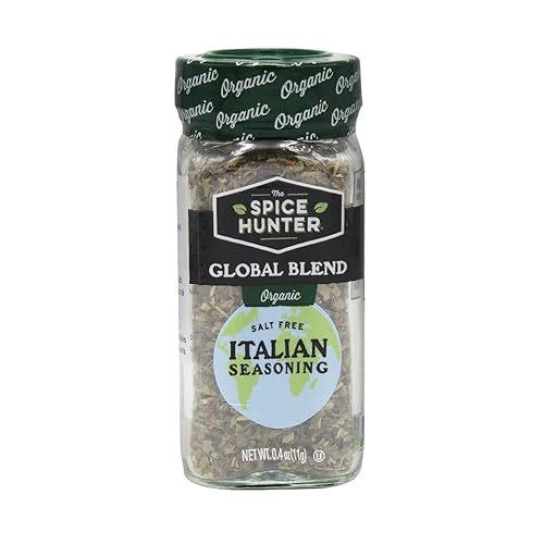 The Spice Hunter - Condimento italiano, orgánico, tarros de 0.4 onzas (paquete de 6)