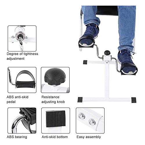 Ejercitador portátil de pedal eléctrico ajustable para rehabilitación miniatura 4