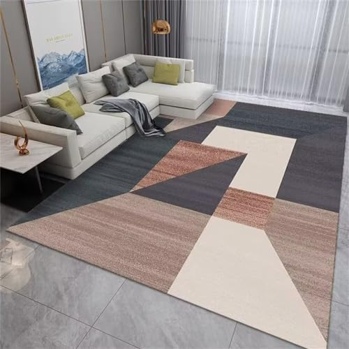 Tapis de bureau à poils ras résistant aux taches pour ado beige - 2