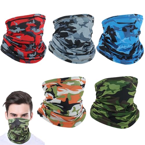 Opiniones de Bandanas que Puedes Comprar On-line. 44 Bandanas Deportivas, 5PCS Multifuncionales Sudor Microfibra Bandanas para Hombre y Mujer, Elástico y Sedoso, Protección Contra Polvo, Vientos, Fitness, Ciclismo, Jogging